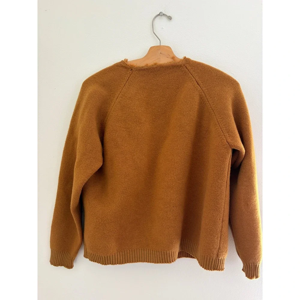 Vintage 60s Distressed Wool Cardigan Grunge Kurt‎ Cobain Grandpacore M